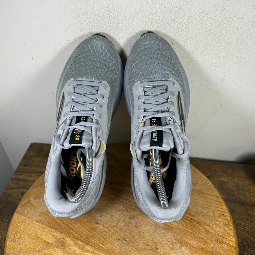 Brooks Adrenaline GTS 24 Mens 9.5 D Grey Yellow Running  display picture 3